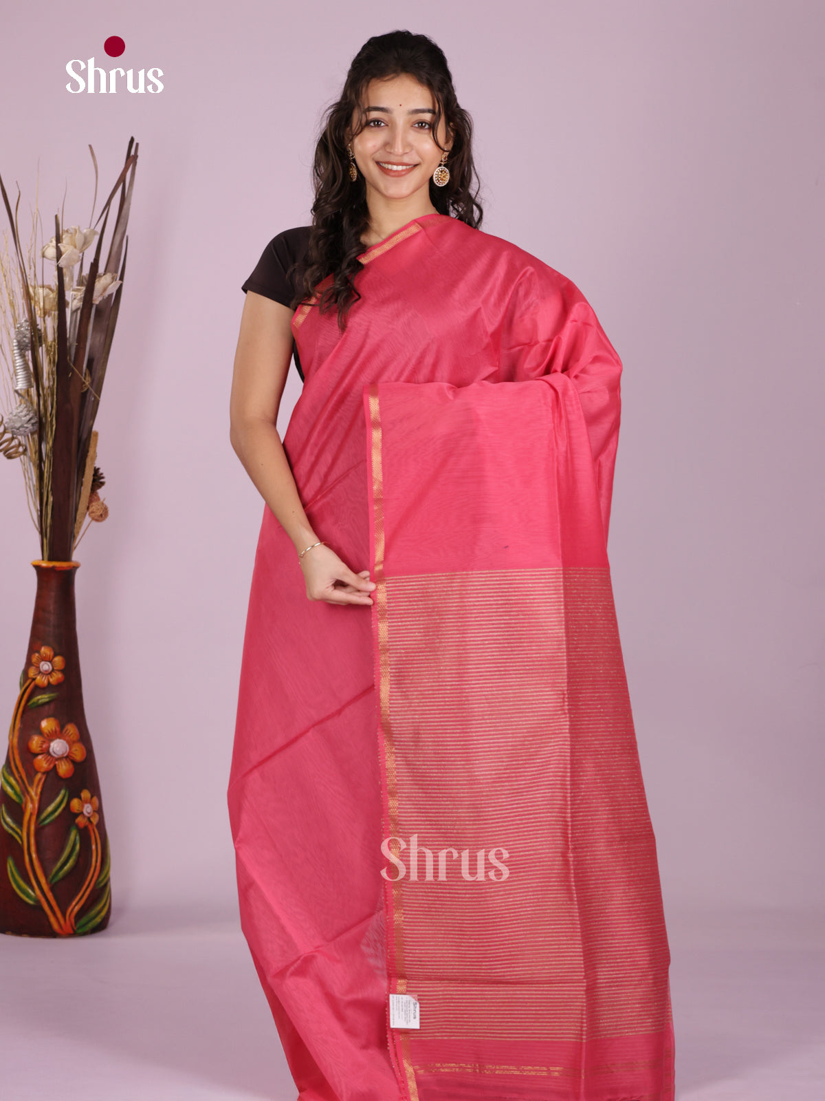 DLS06398 - Maheshwari silkcotton Saree - Shop on Shrus.com