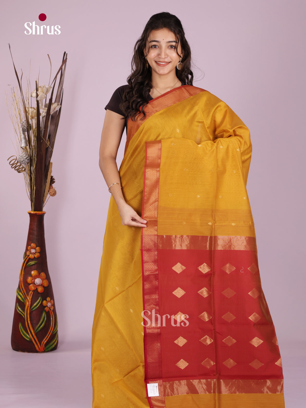 DLS06403 - Maheshwari silkcotton Saree