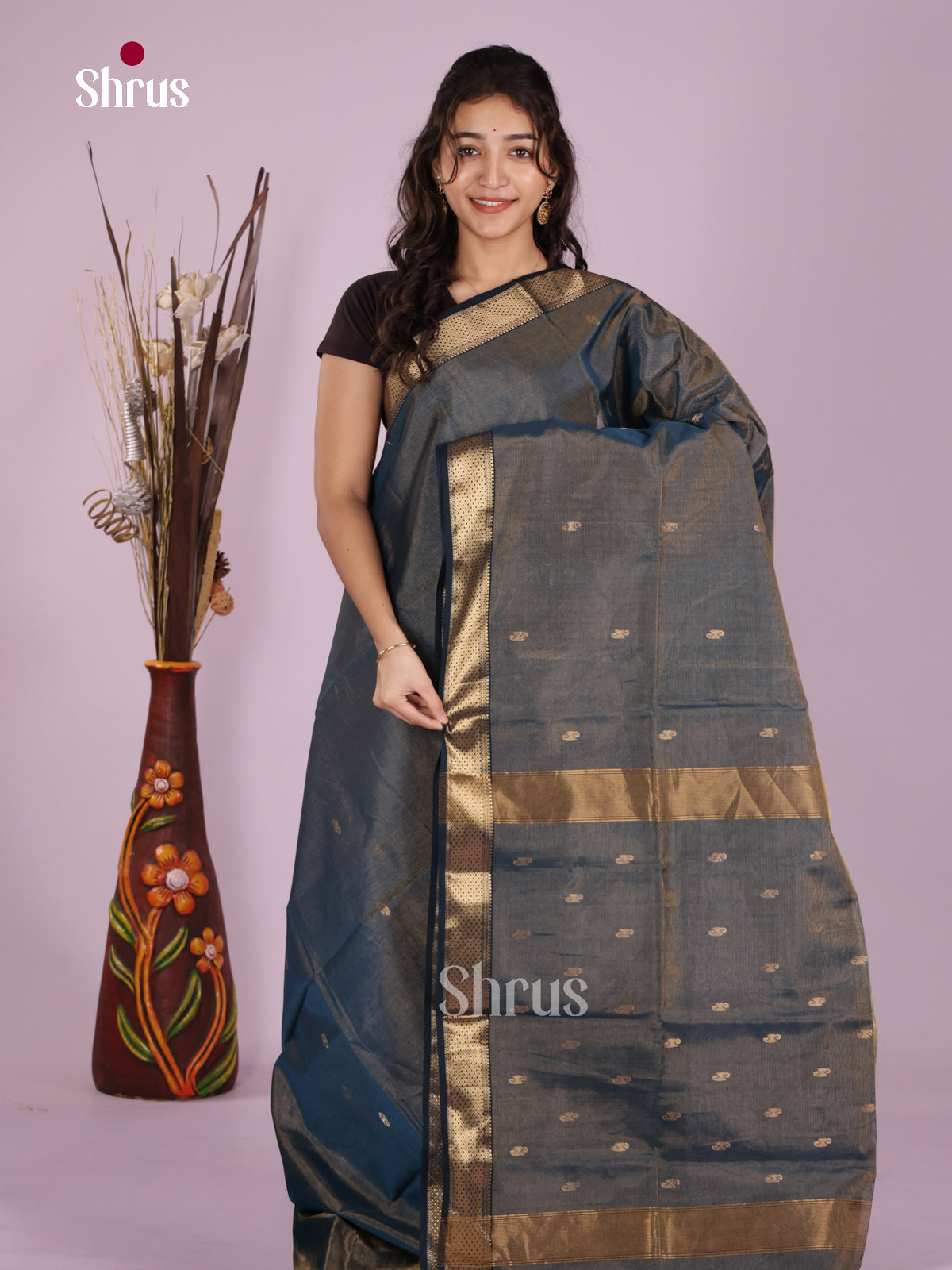 DLS06423 - Maheshwari silkcotton Saree - Shop on Shrus.com