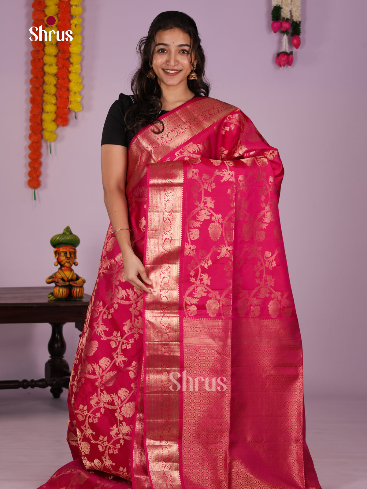 DLS06451 - Soft Silk (HR) Saree - Shop on Shrus.com