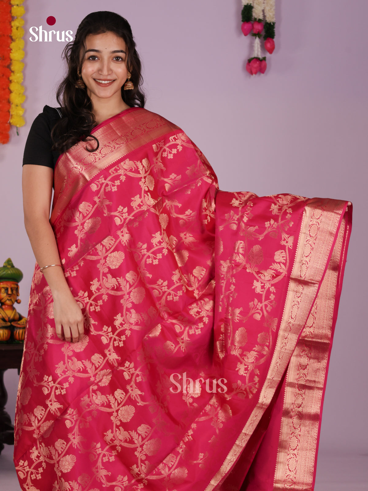 DLS06451 - Soft Silk (HR) Saree - Shop on Shrus.com