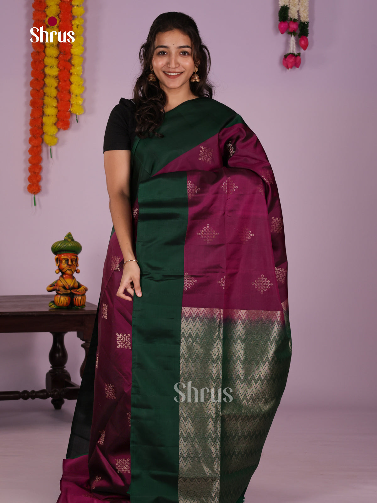 DLS06460 - Soft Silk (HR) Saree - Shop on Shrus.com