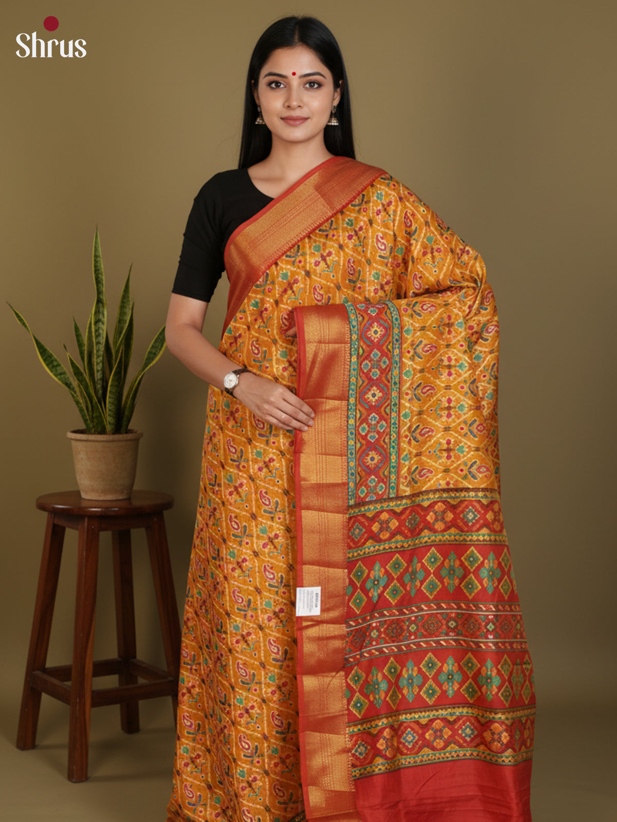 DLS08015 - Semi Patola Saree - Shop on Shrus.com