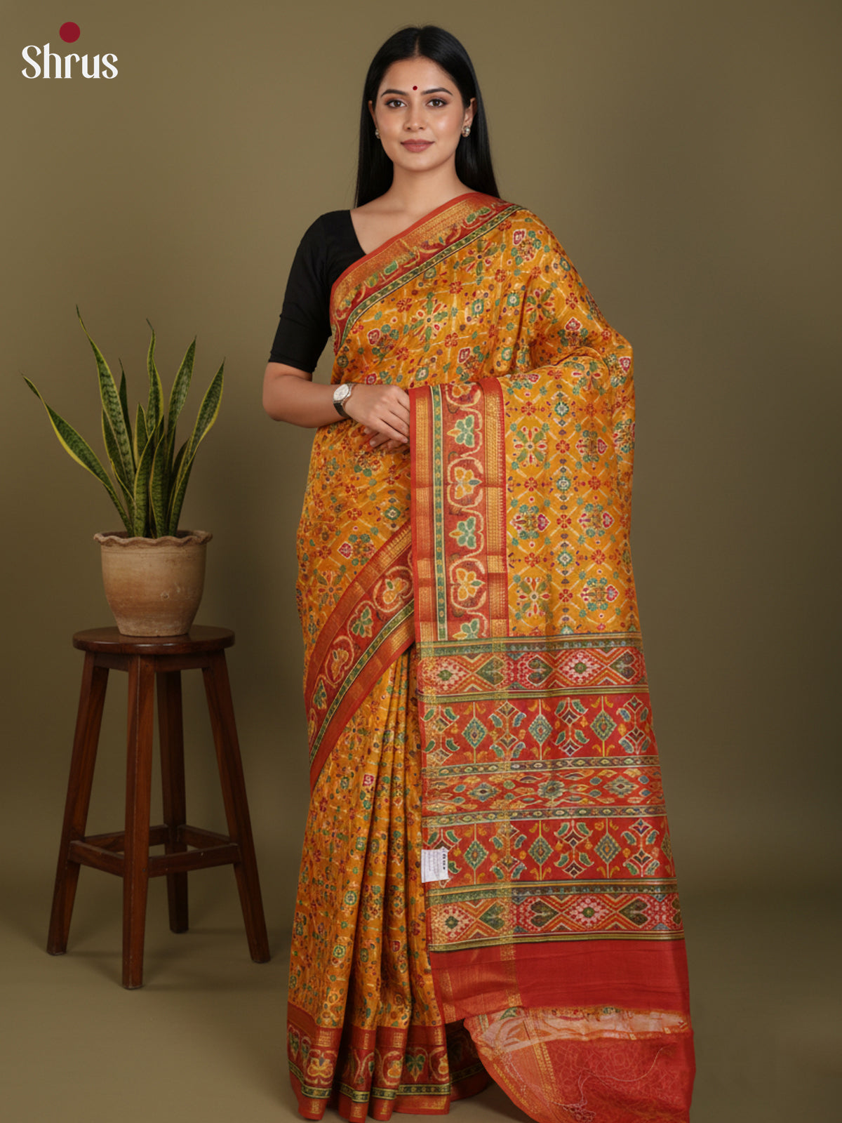 DLS08102 - Semi Patola Saree - Shop on Shrus.com