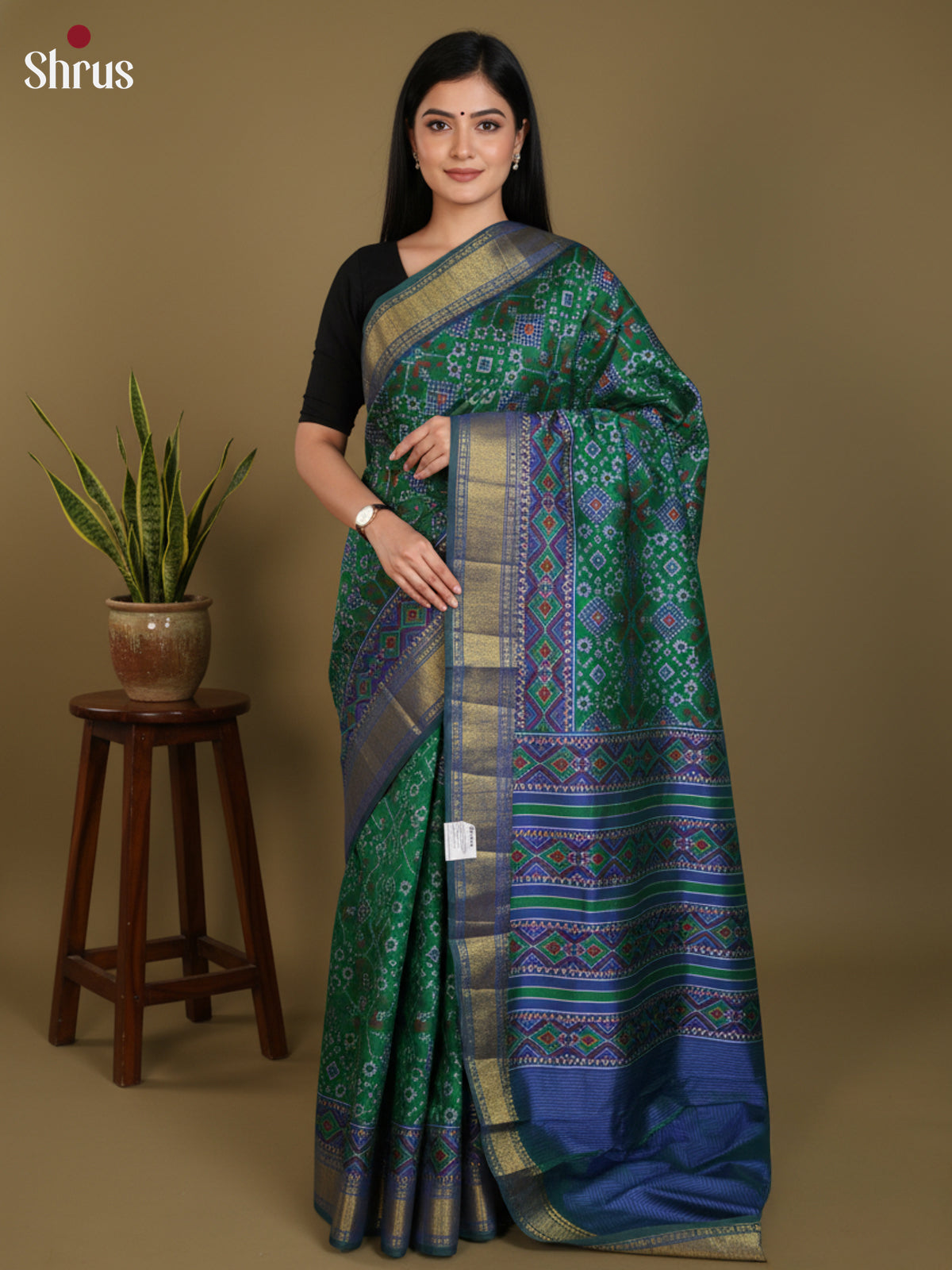 DLS08143 - Semi Patola Saree - Shop on Shrus.com