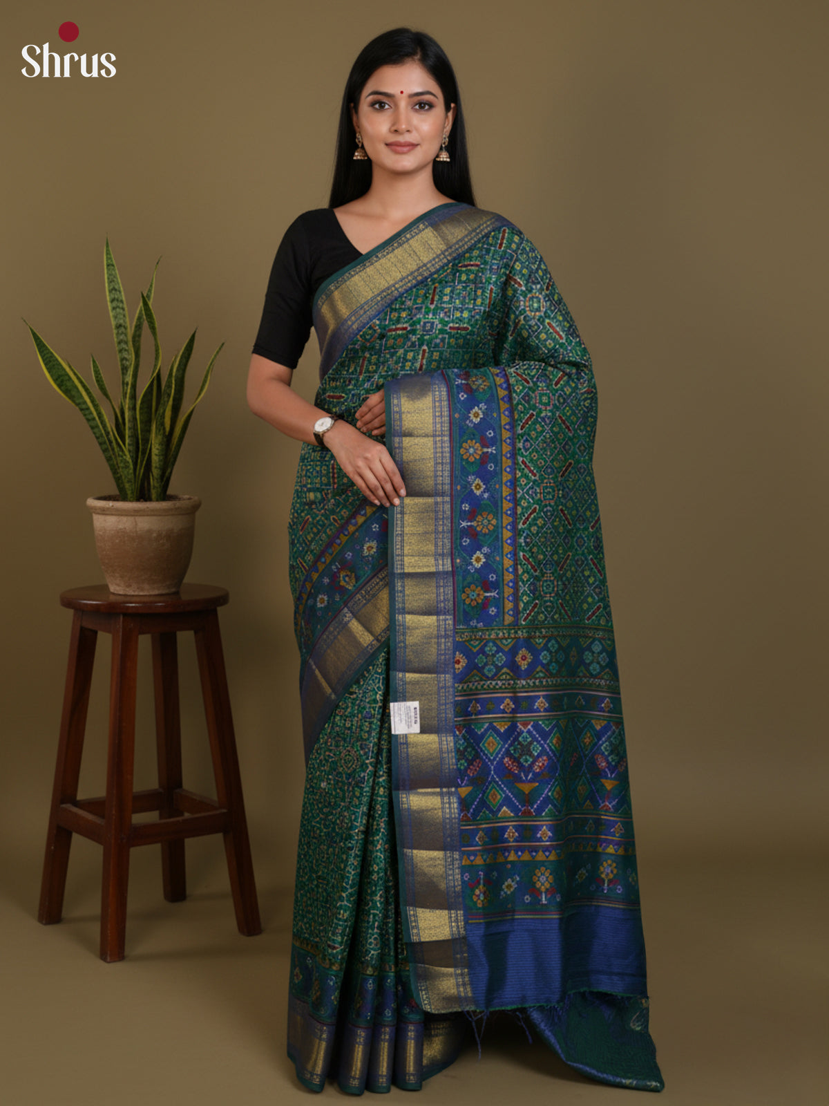 DLS08154 - Semi Patola Saree - Shop on Shrus.com