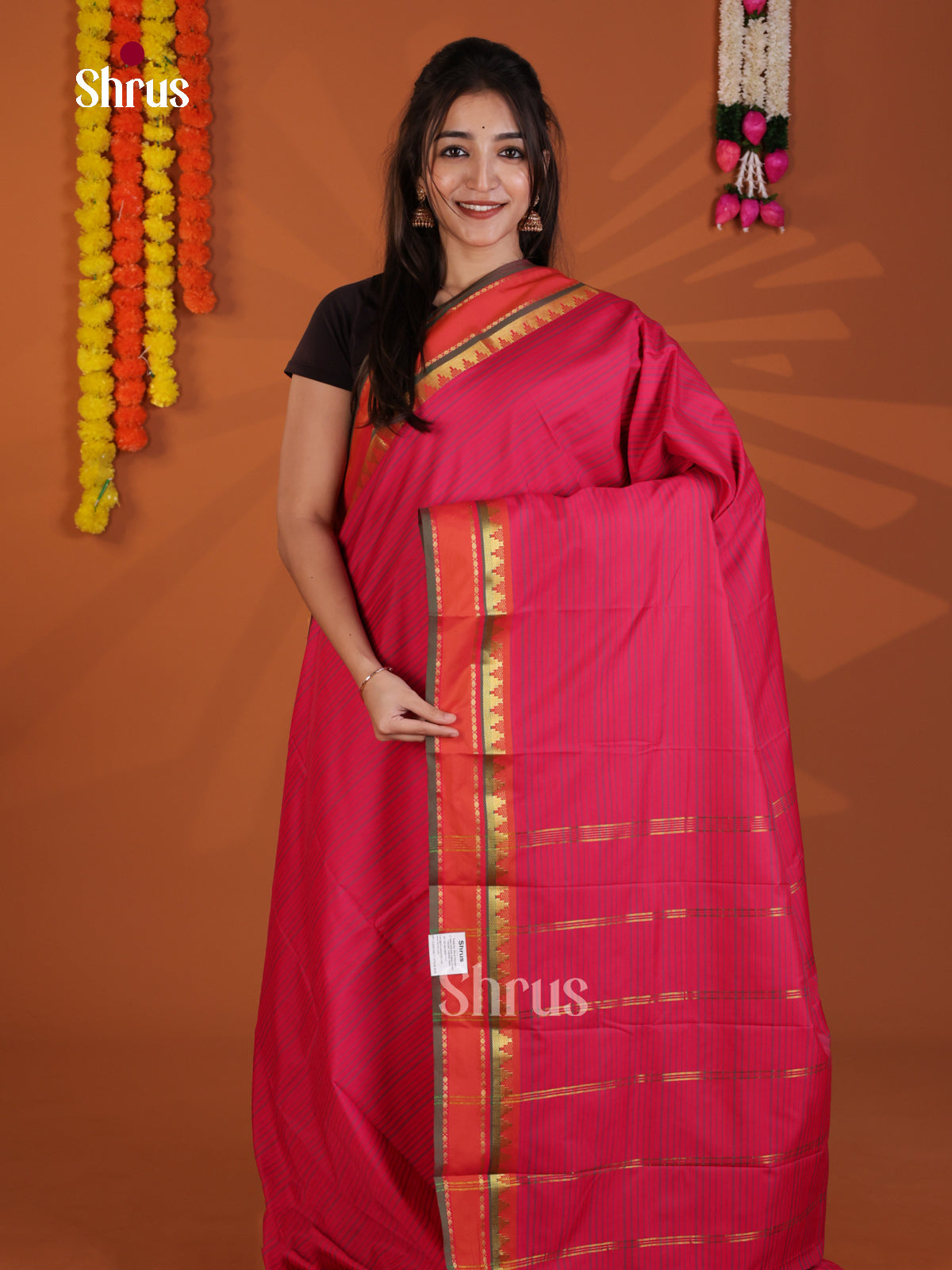 DLS09007 - Semi Silk Saree - Shop on Shrus.com