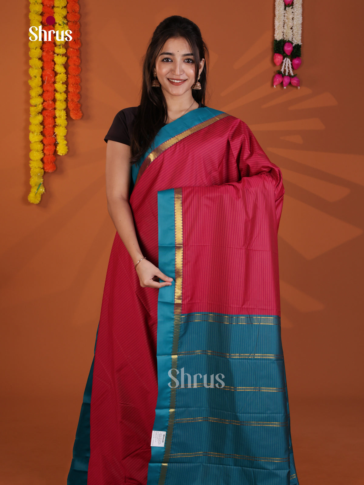 DLS09014 - Semi Silk Saree - Shop on Shrus.com