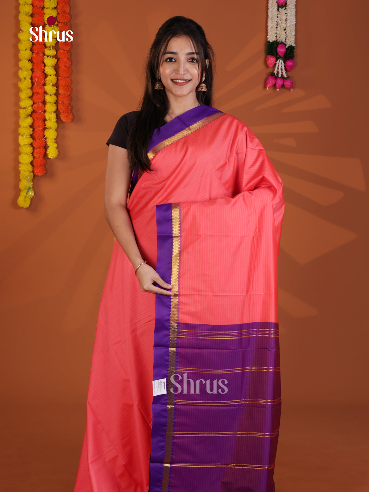 DLS09027 - Semi Silk Saree - Shop on Shrus.com