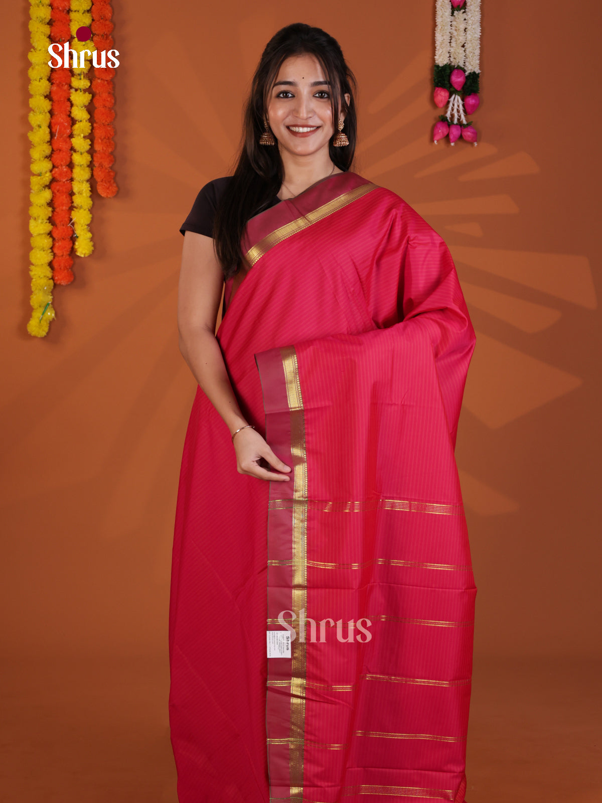 DLS09030 - Semi Silk Saree - Shop on Shrus.com