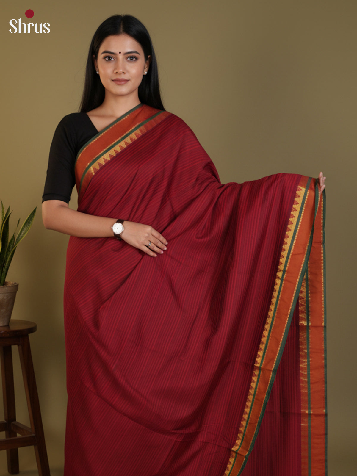 DLS09045 - Semi Silk Saree - Shop on Shrus.com