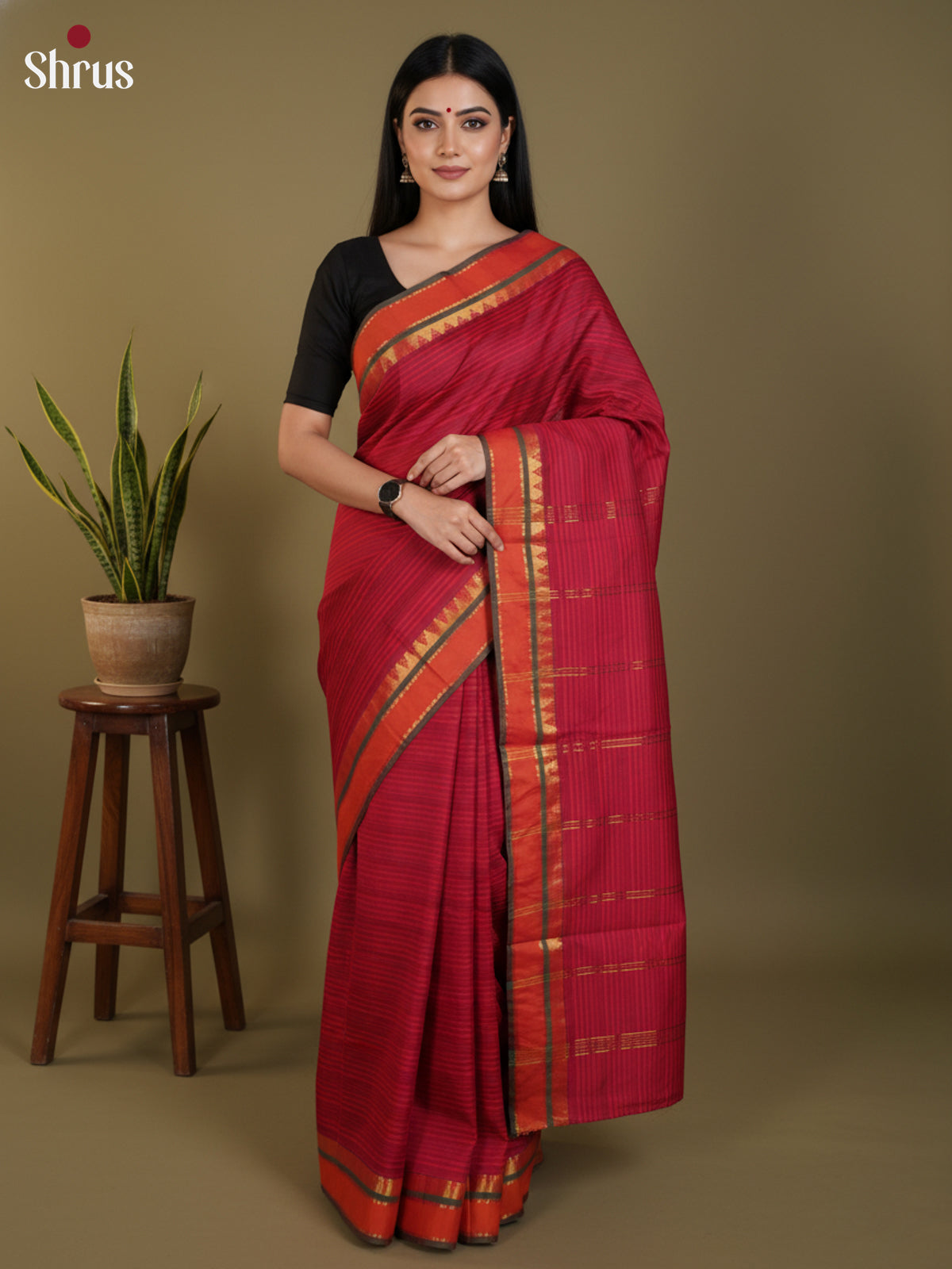 DLS09048 - Semi Silk Saree - Shop on Shrus.com