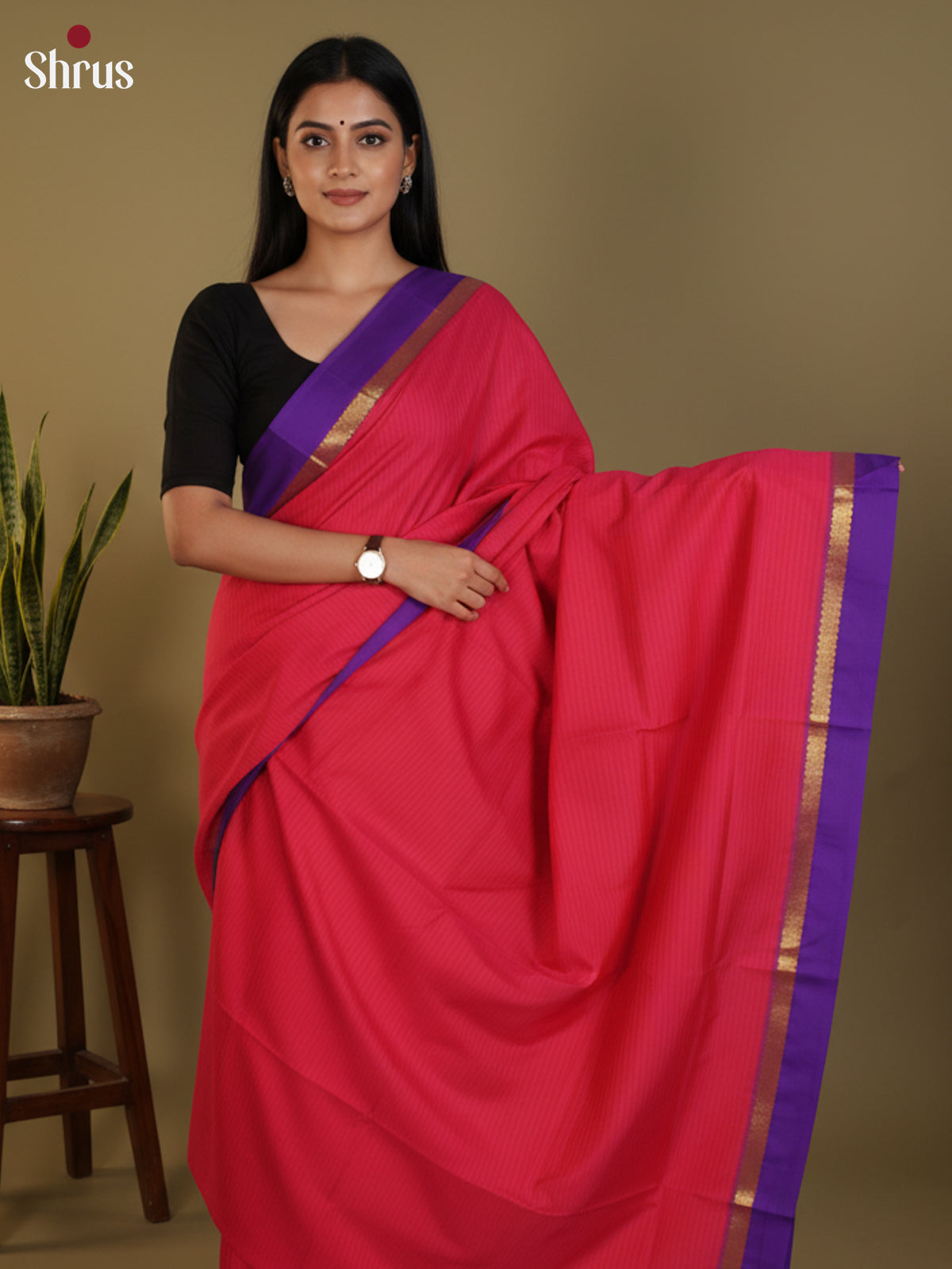 DLS09054 - Semi Silk Saree - Shop on Shrus.com