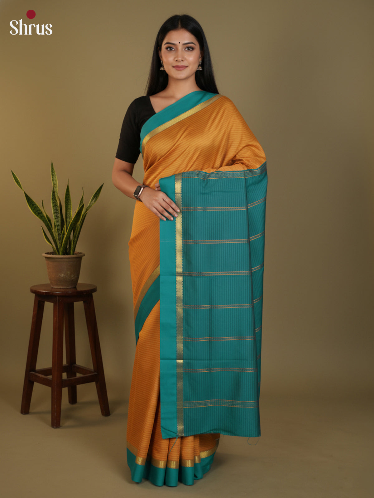 DLS09055 - Semi Silk Saree - Shop on Shrus.com