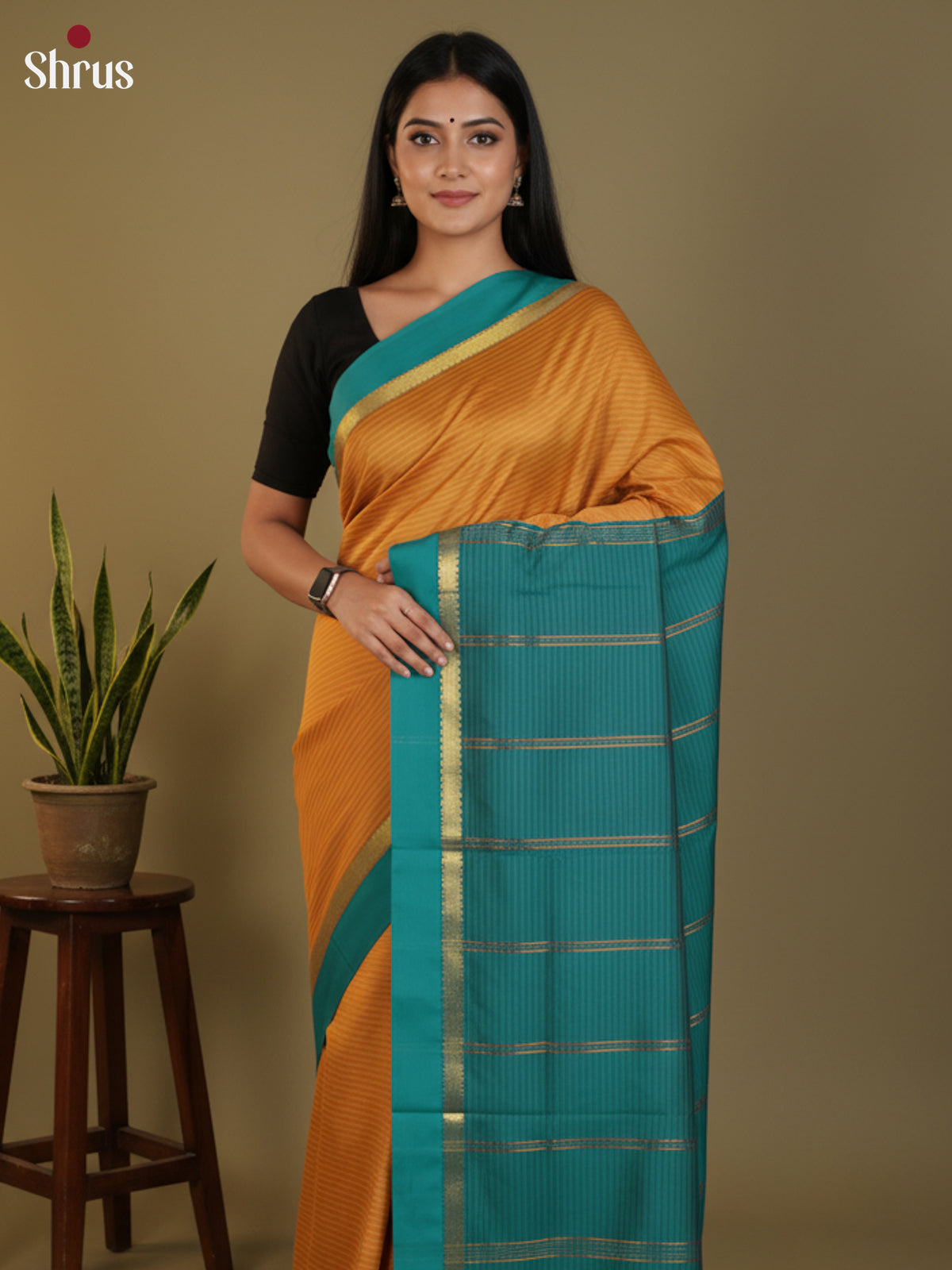 DLS09055 - Semi Silk Saree - Shop on Shrus.com