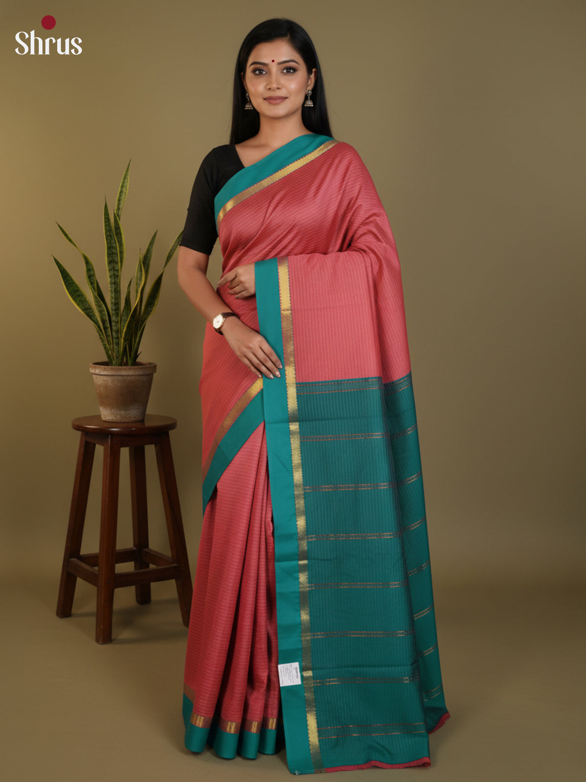 DLS09056 - Semi Silk Saree - Shop on Shrus.com