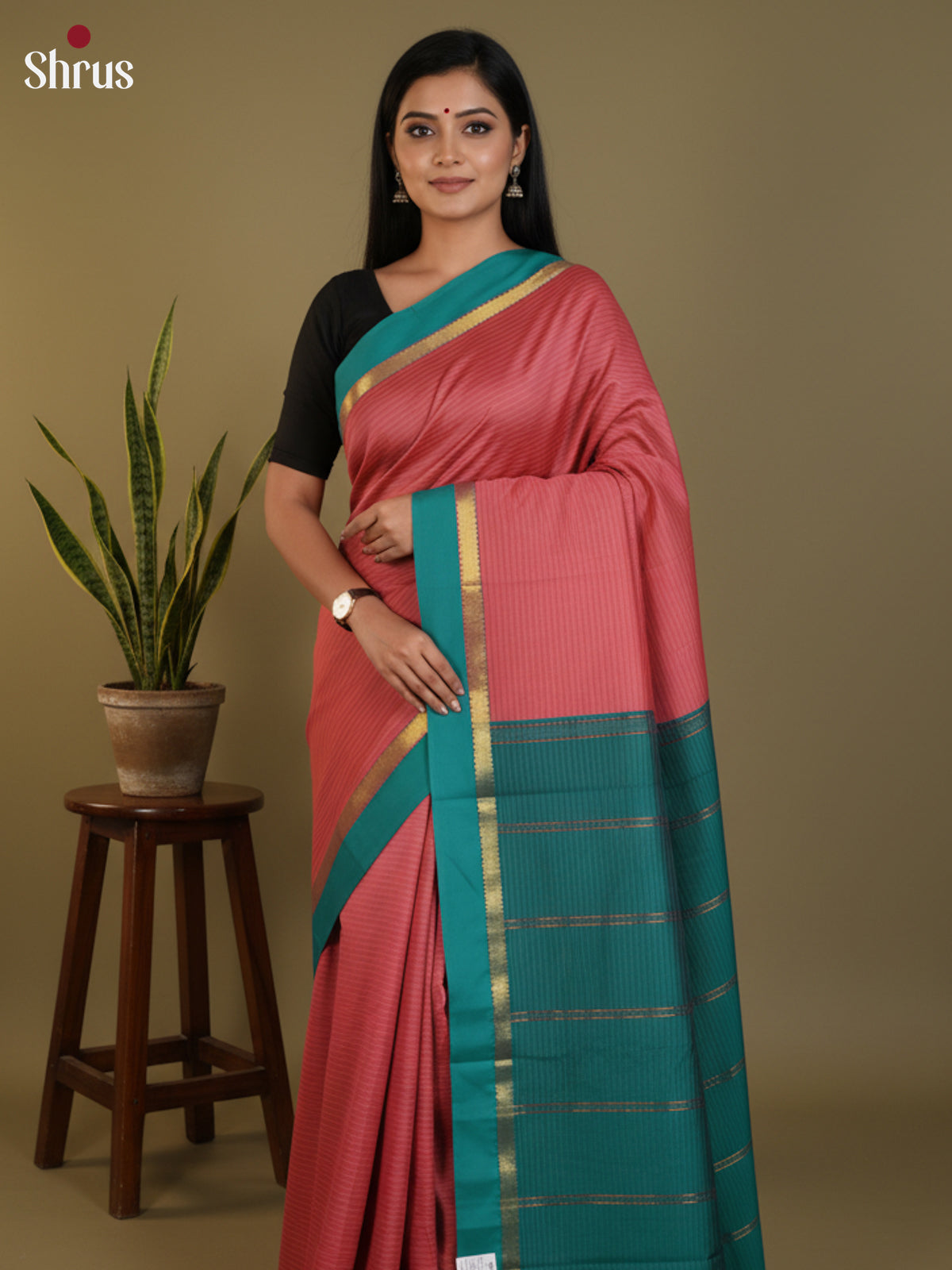 DLS09056 - Semi Silk Saree - Shop on Shrus.com