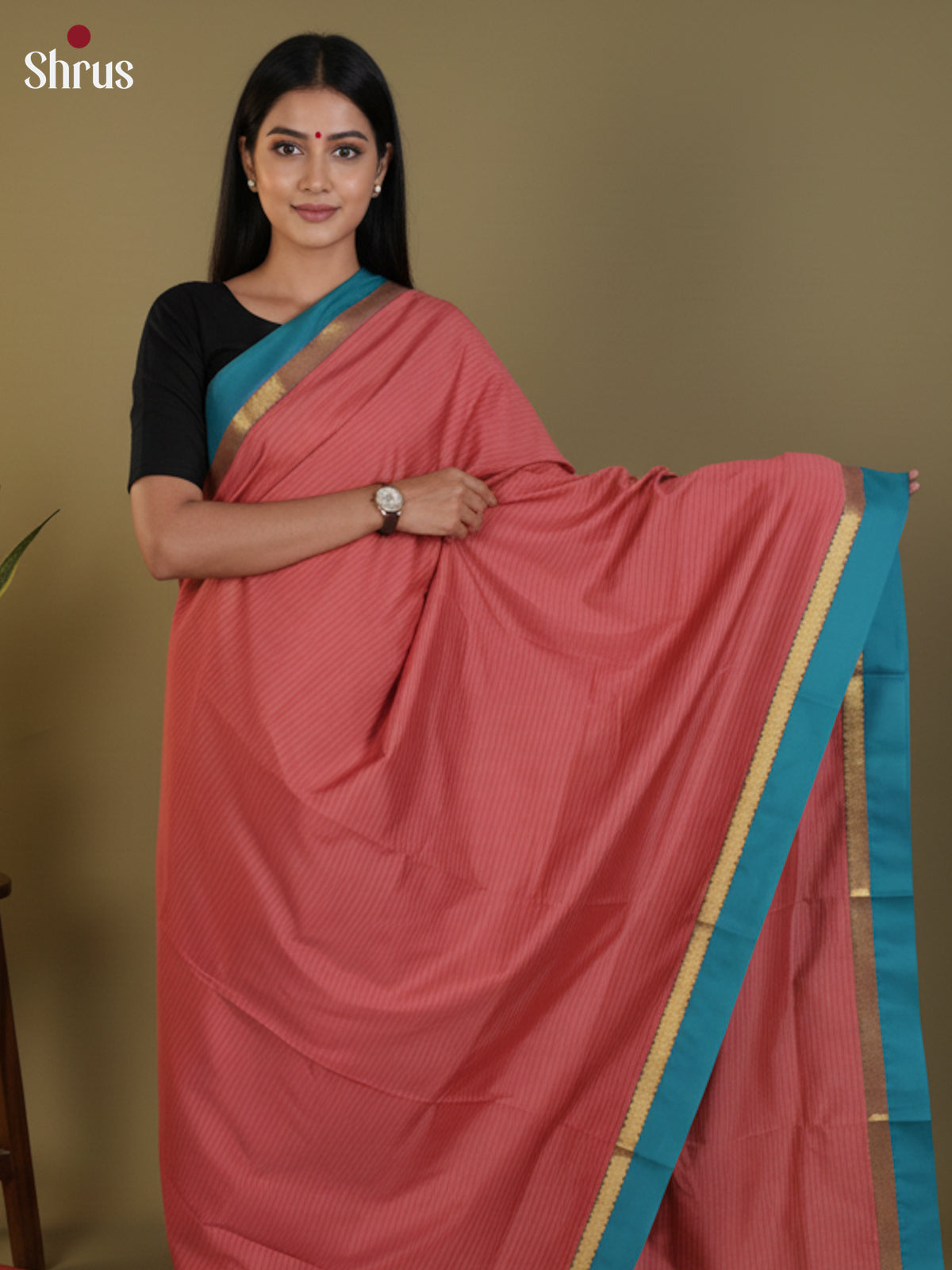 DLS09056 - Semi Silk Saree - Shop on Shrus.com