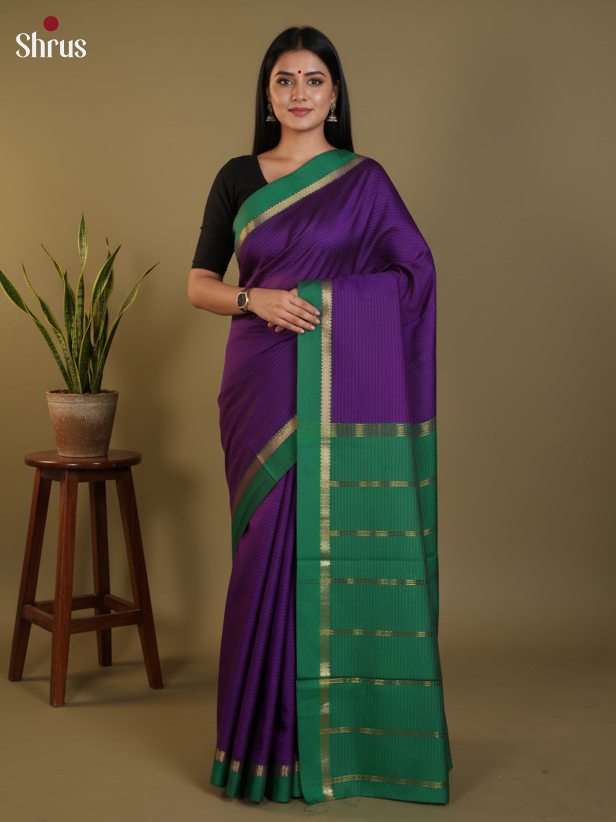 DLS09057 - Semi Silk Saree - Shop on Shrus.com