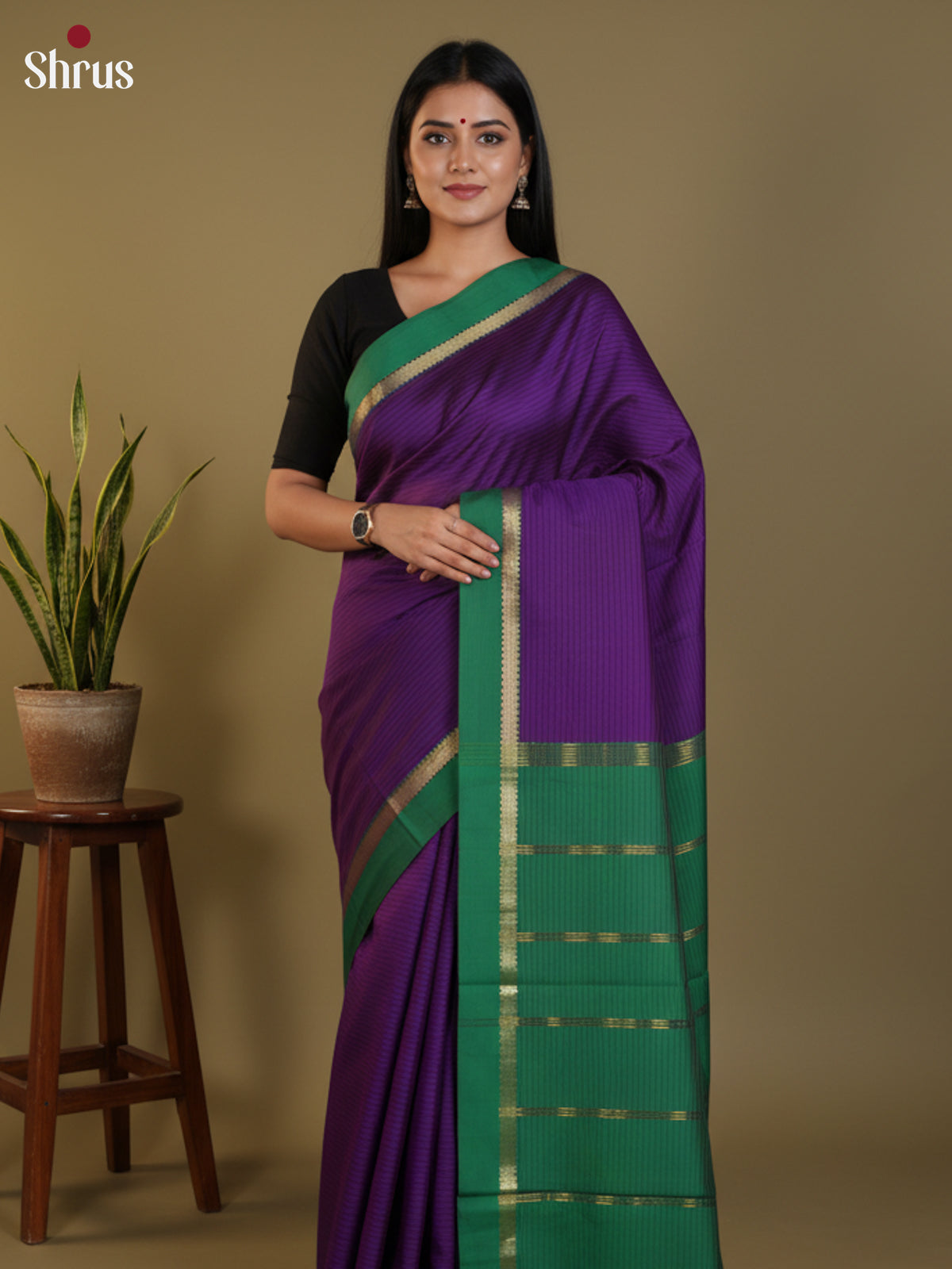 DLS09057 - Semi Silk Saree - Shop on Shrus.com
