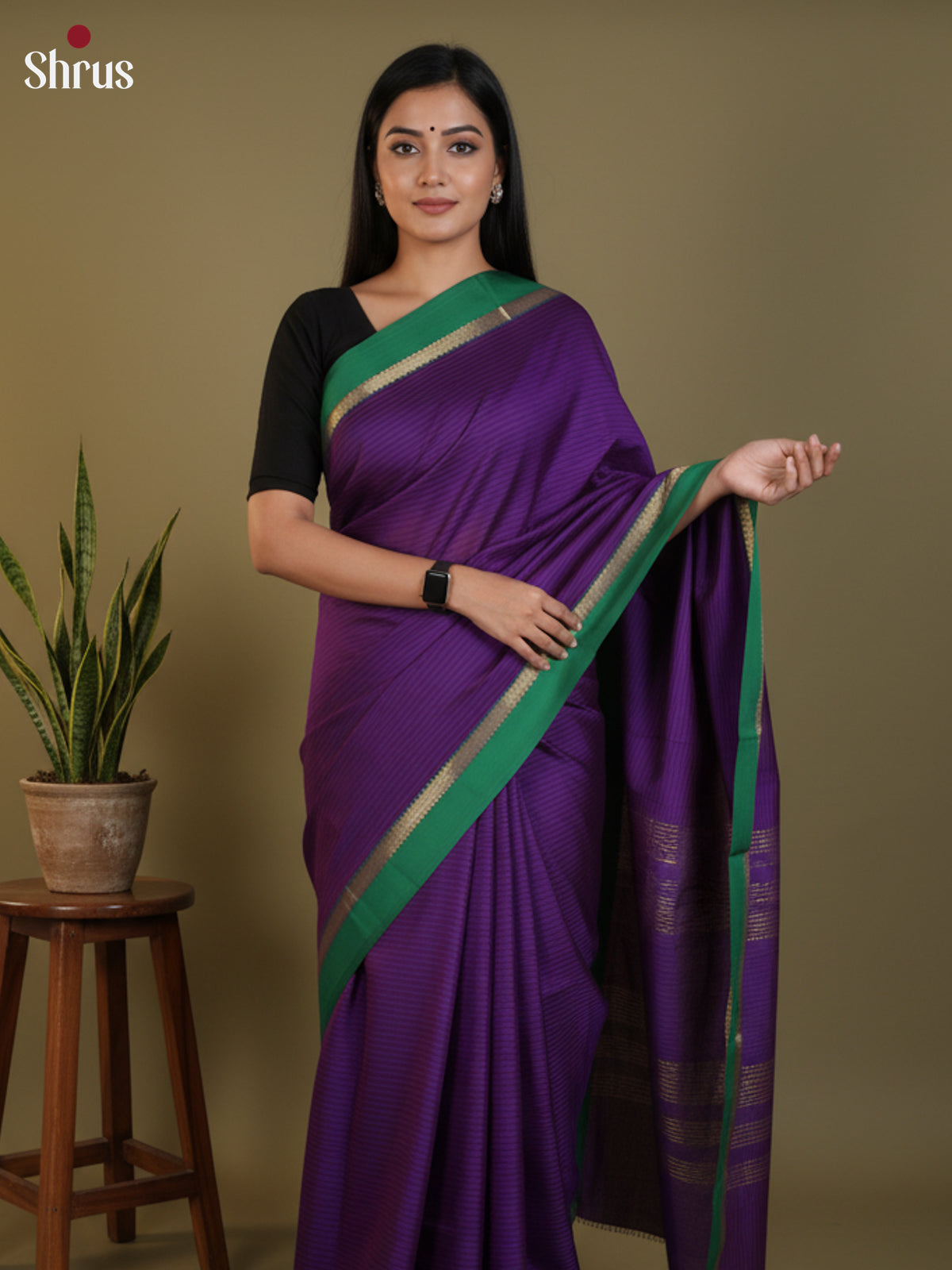 DLS09057 - Semi Silk Saree - Shop on Shrus.com