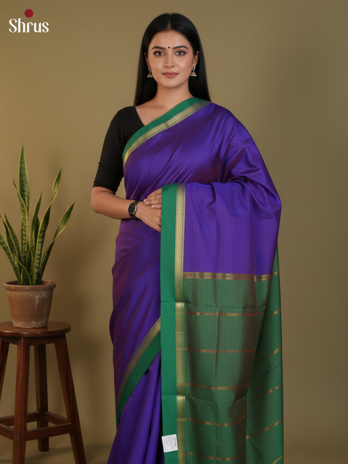 DLS09058 - Semi Silk Saree - Shop on Shrus.com