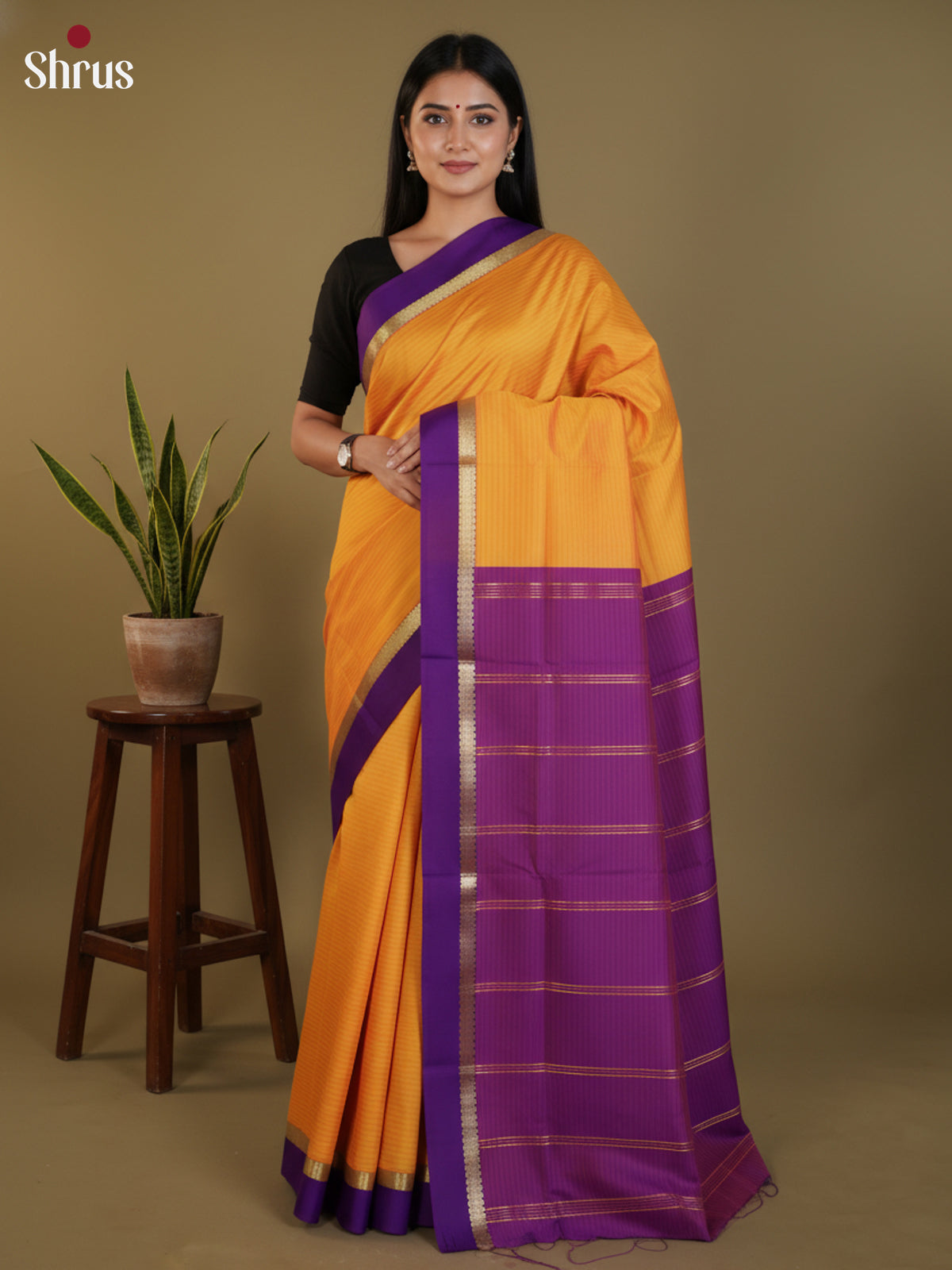 DLS09059 - Semi Silk Saree - Shop on Shrus.com