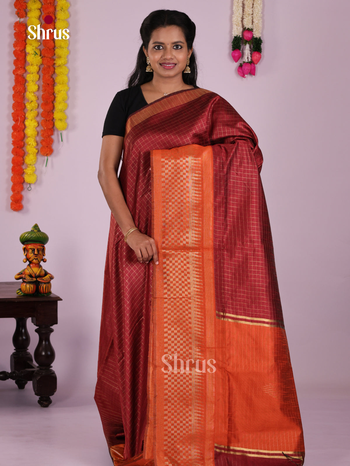 DLS11007 - Semi Rawsilk Saree - Shop on Shrus.com