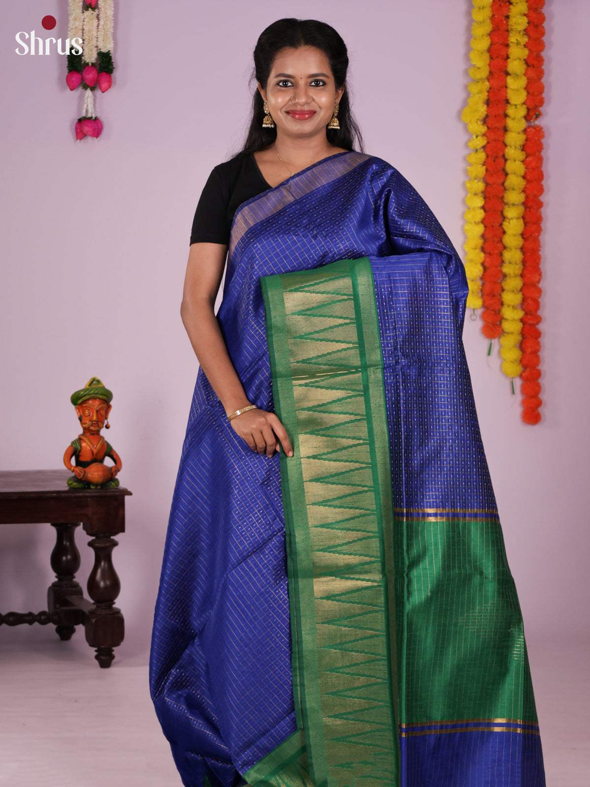 DLS11140 - Semi Rawsilk Saree - Shop on Shrus.com