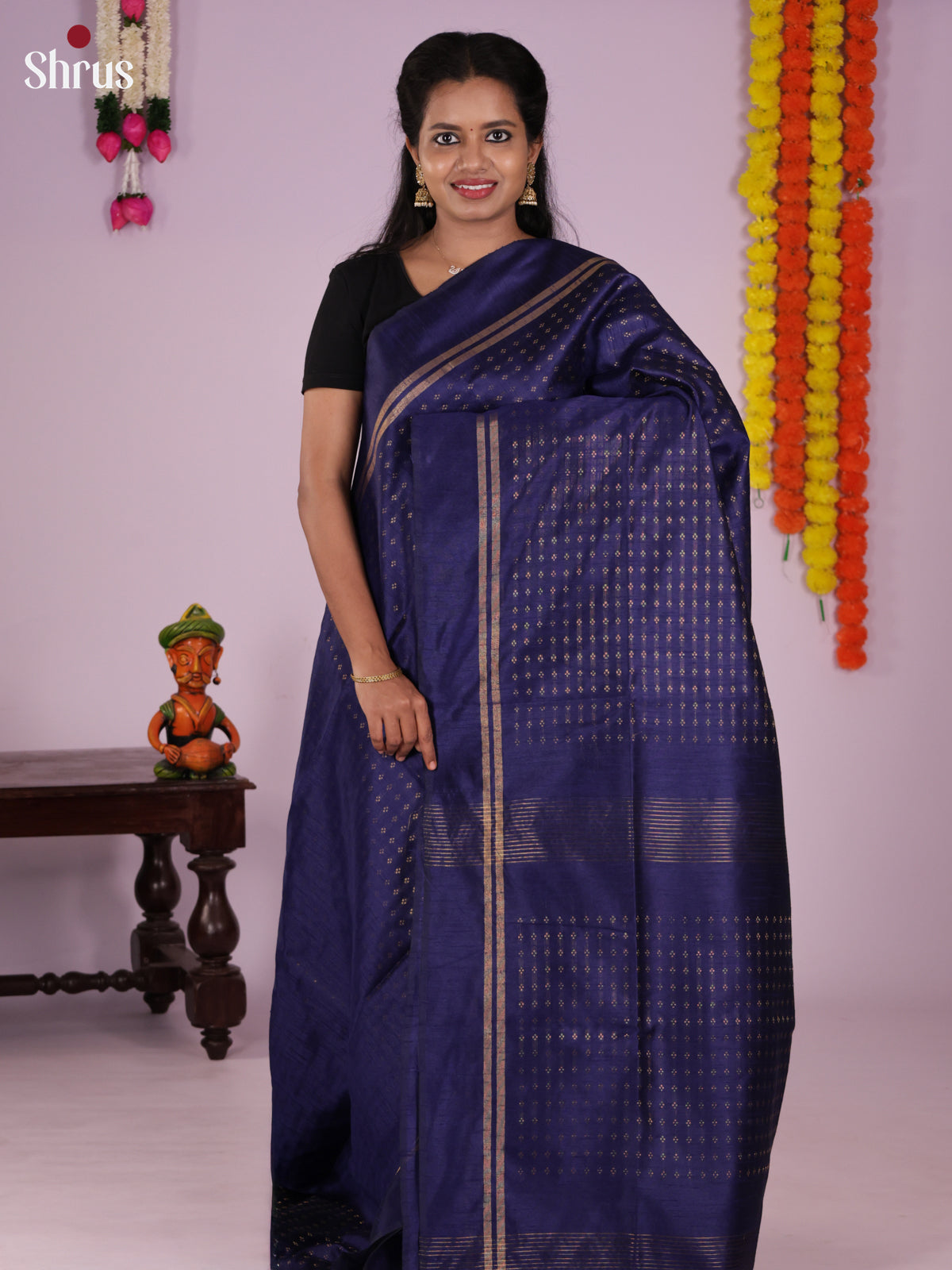 DLS11151 - Semi Rawsilk Saree - Shop on Shrus.com