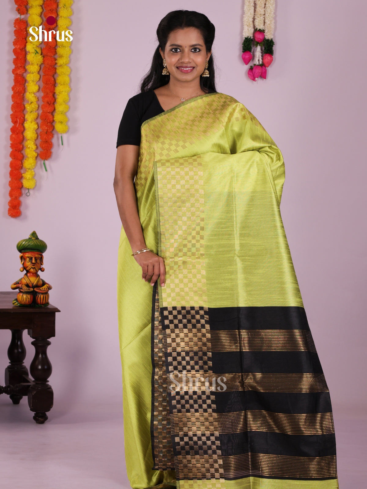 DLS11171 - Semi Rawsilk Saree - Shop on Shrus.com