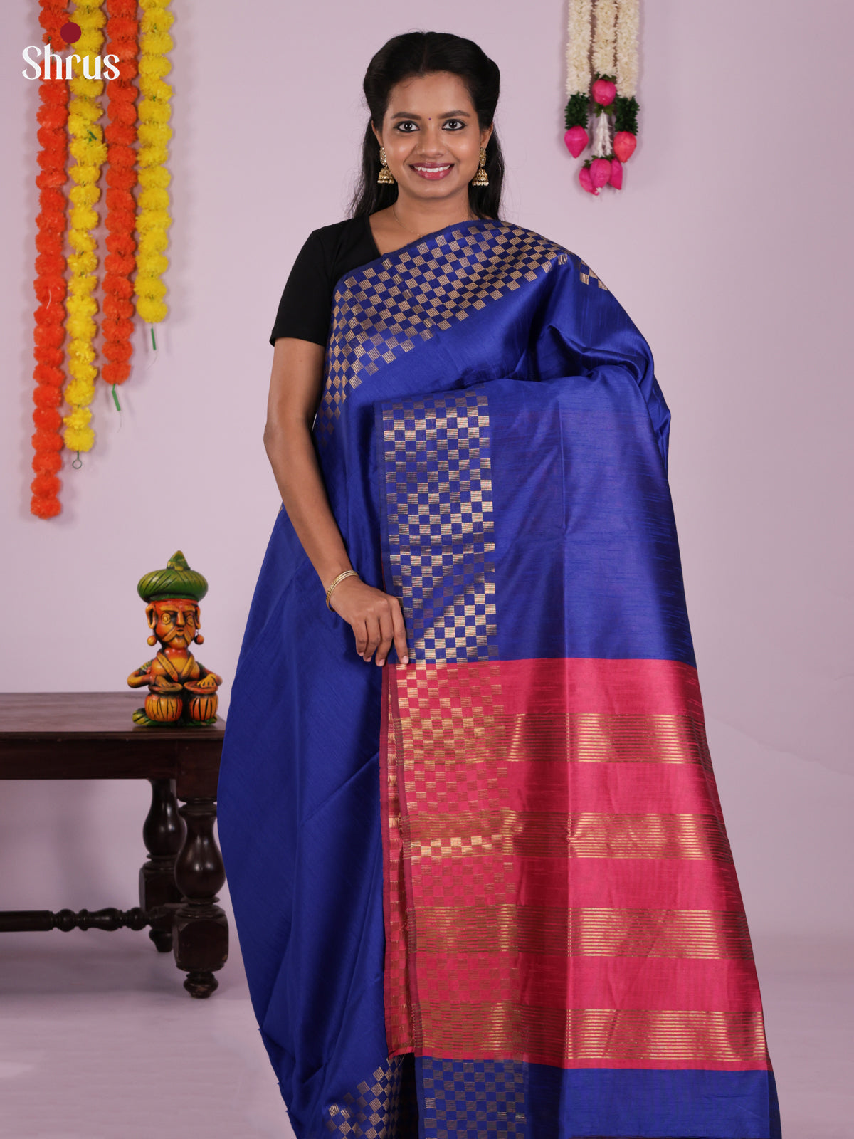 DLS11172 - Semi Rawsilk Saree - Shop on Shrus.com