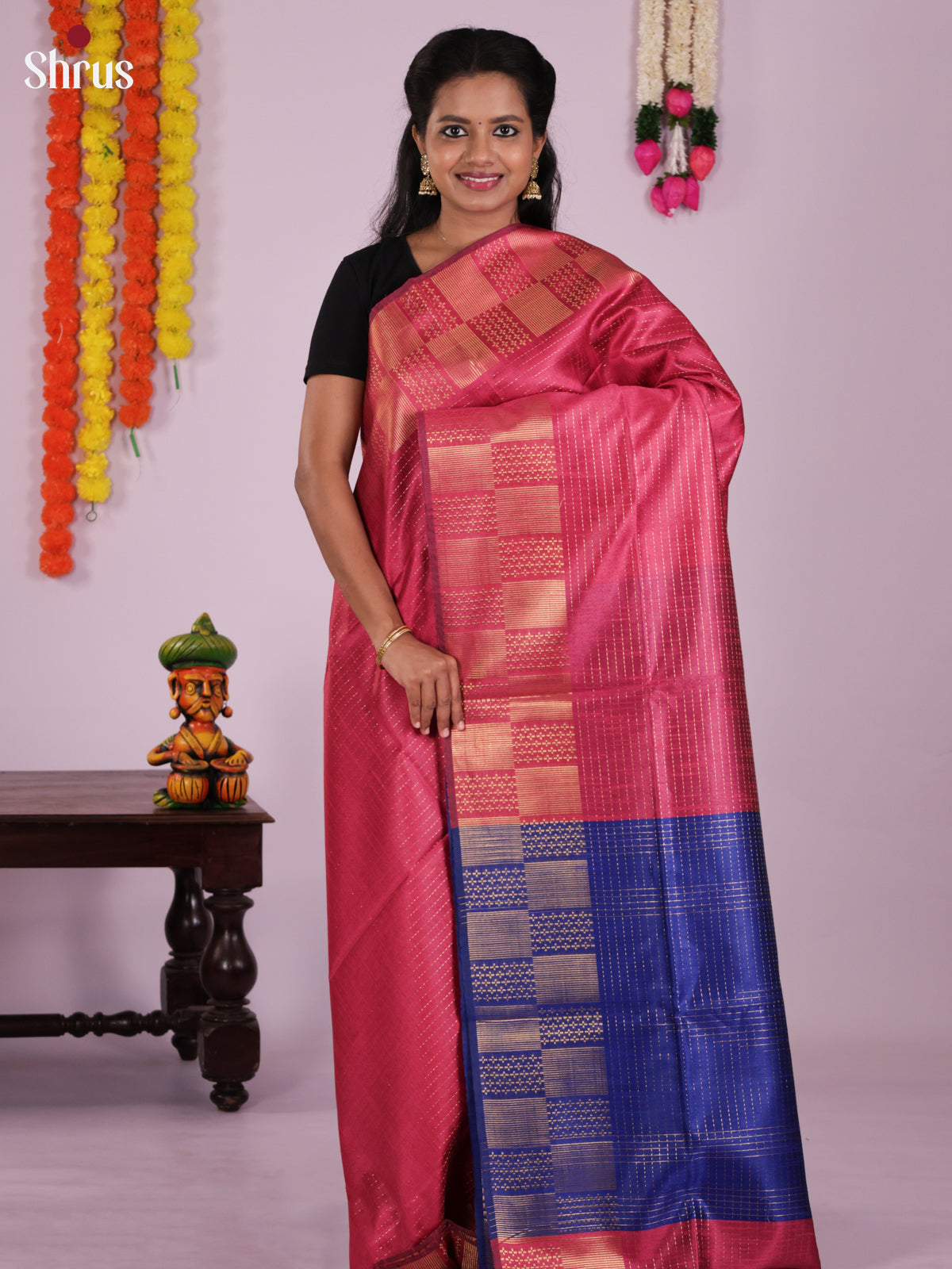 DLS11179 - Semi Rawsilk Saree - Shop on Shrus.com
