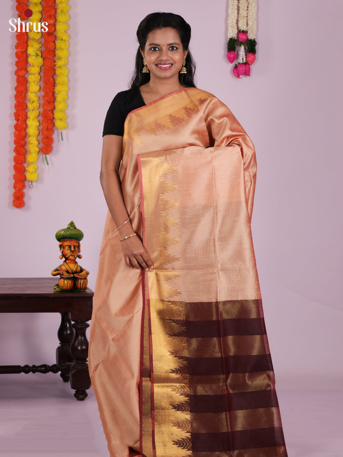DLS11200 - Semi Rawsilk Saree - Shop on Shrus.com