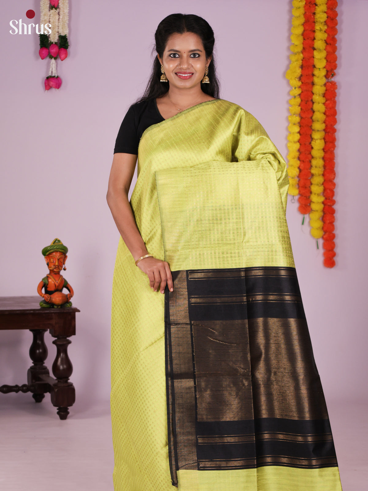 DLS11214 - Semi Rawsilk Saree - Shop on Shrus.com