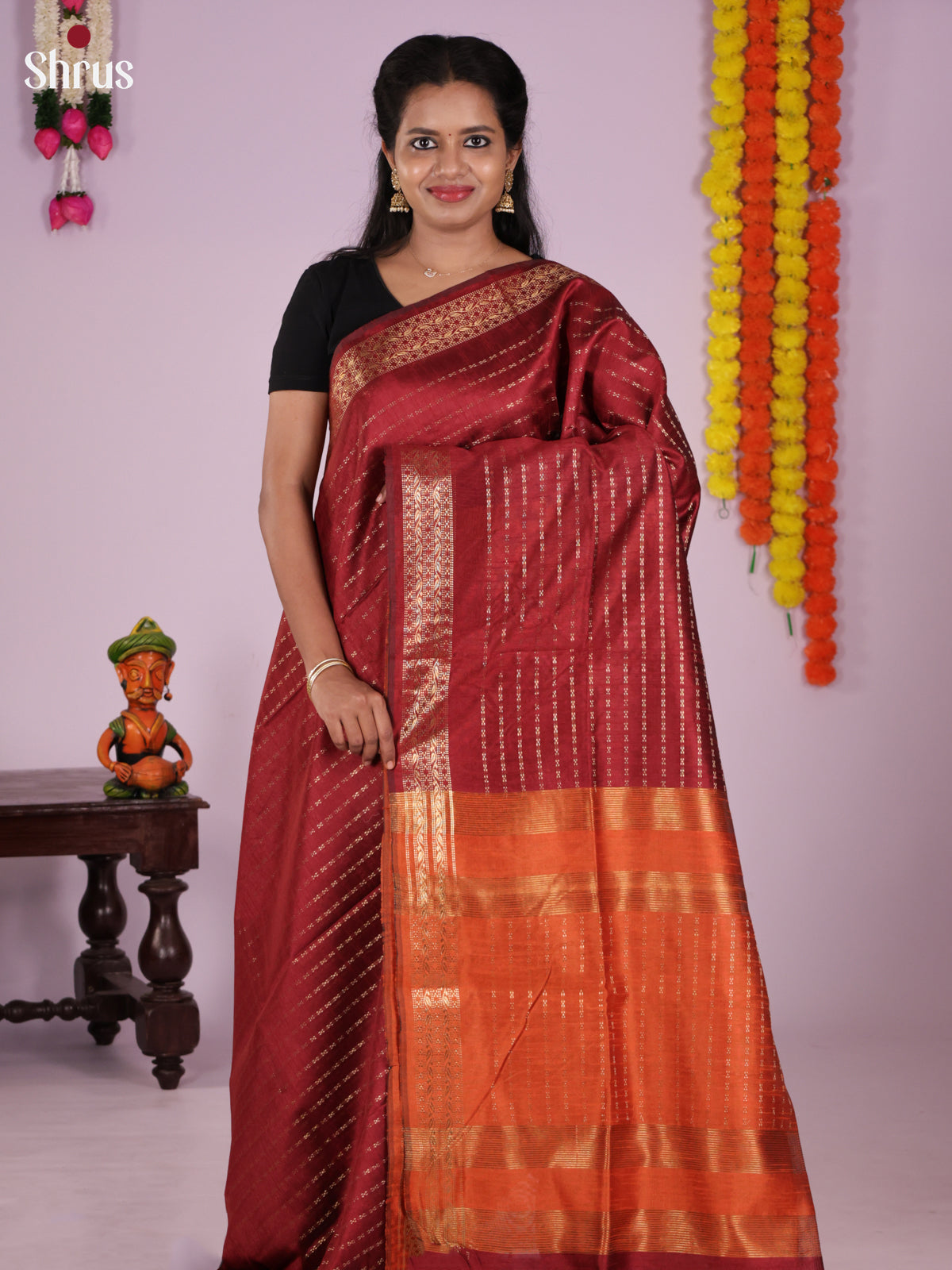 DLS11247 - Semi Rawsilk Saree - Shop on Shrus.com