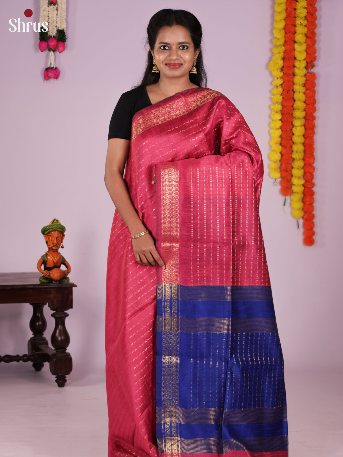 DLS11250 - Semi Rawsilk Saree - Shop on Shrus.com