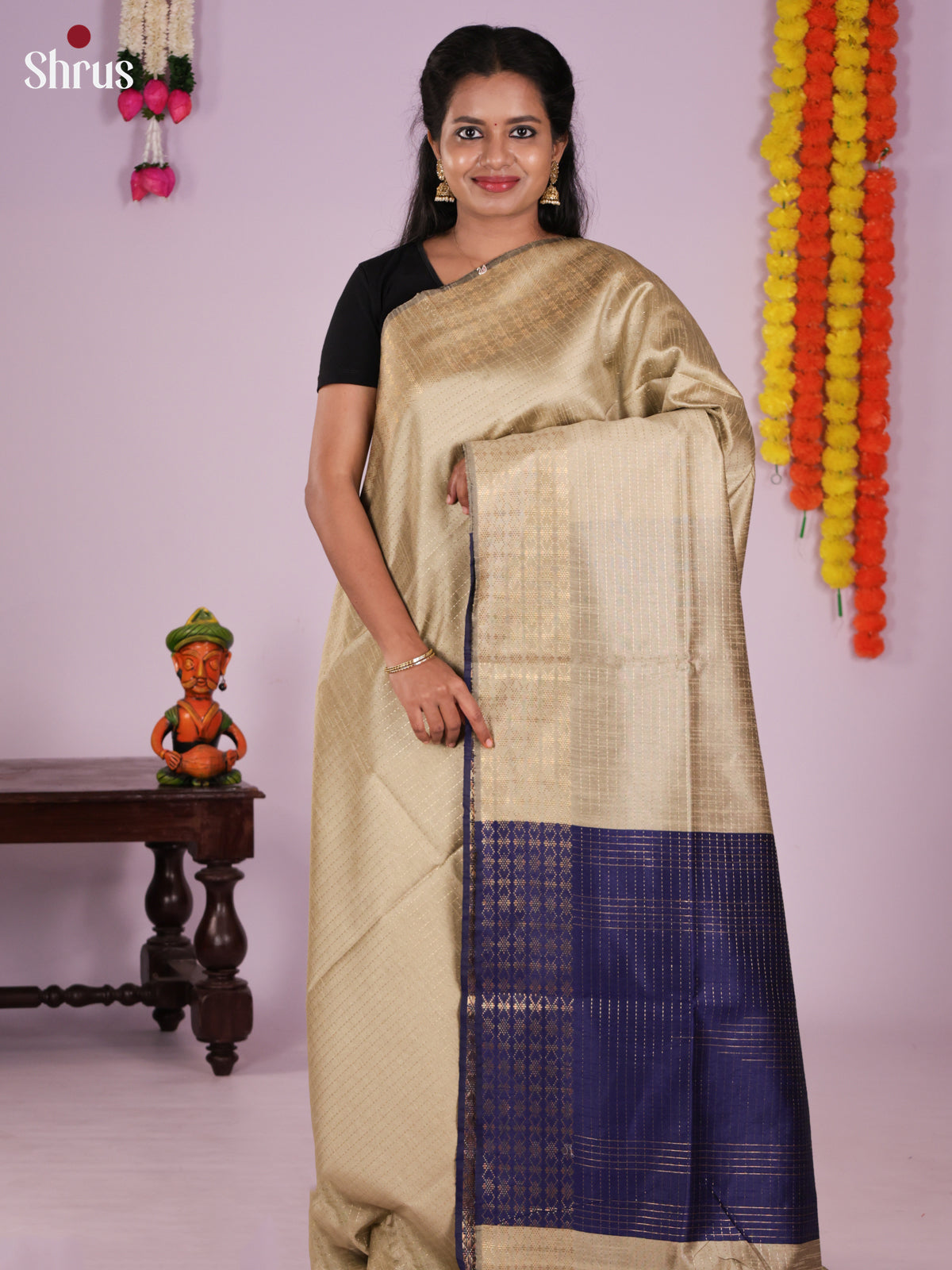 DLS11269 - Semi Rawsilk Saree - Shop on Shrus.com