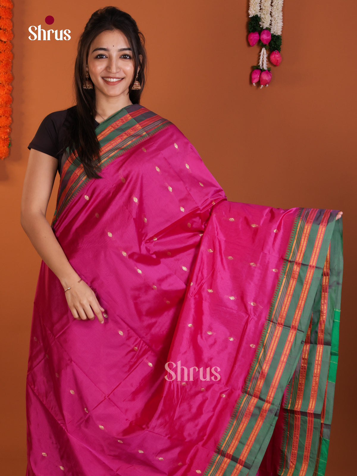 DLS13084 - Narayanpetsilk-halfpure Saree - Shop on Shrus.com