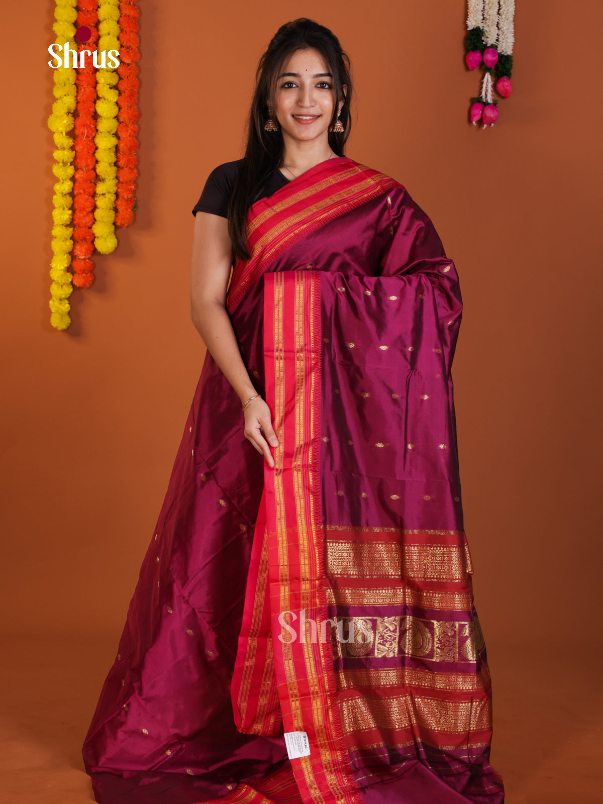 DLS13085 - Narayanpetsilk-halfpure Saree - Shop on Shrus.com