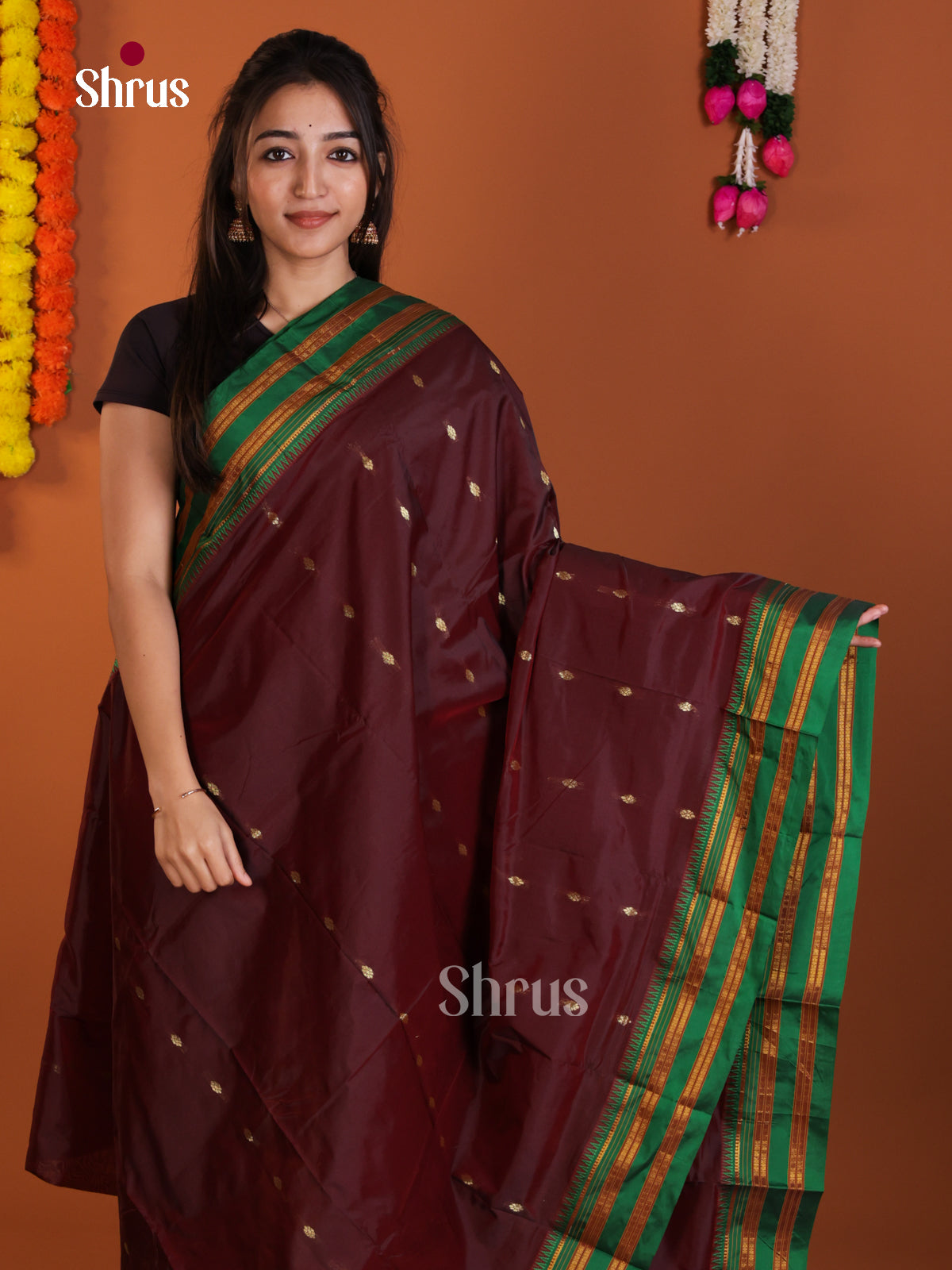 DLS13086 - Narayanpetsilk-halfpure Saree - Shop on Shrus.com