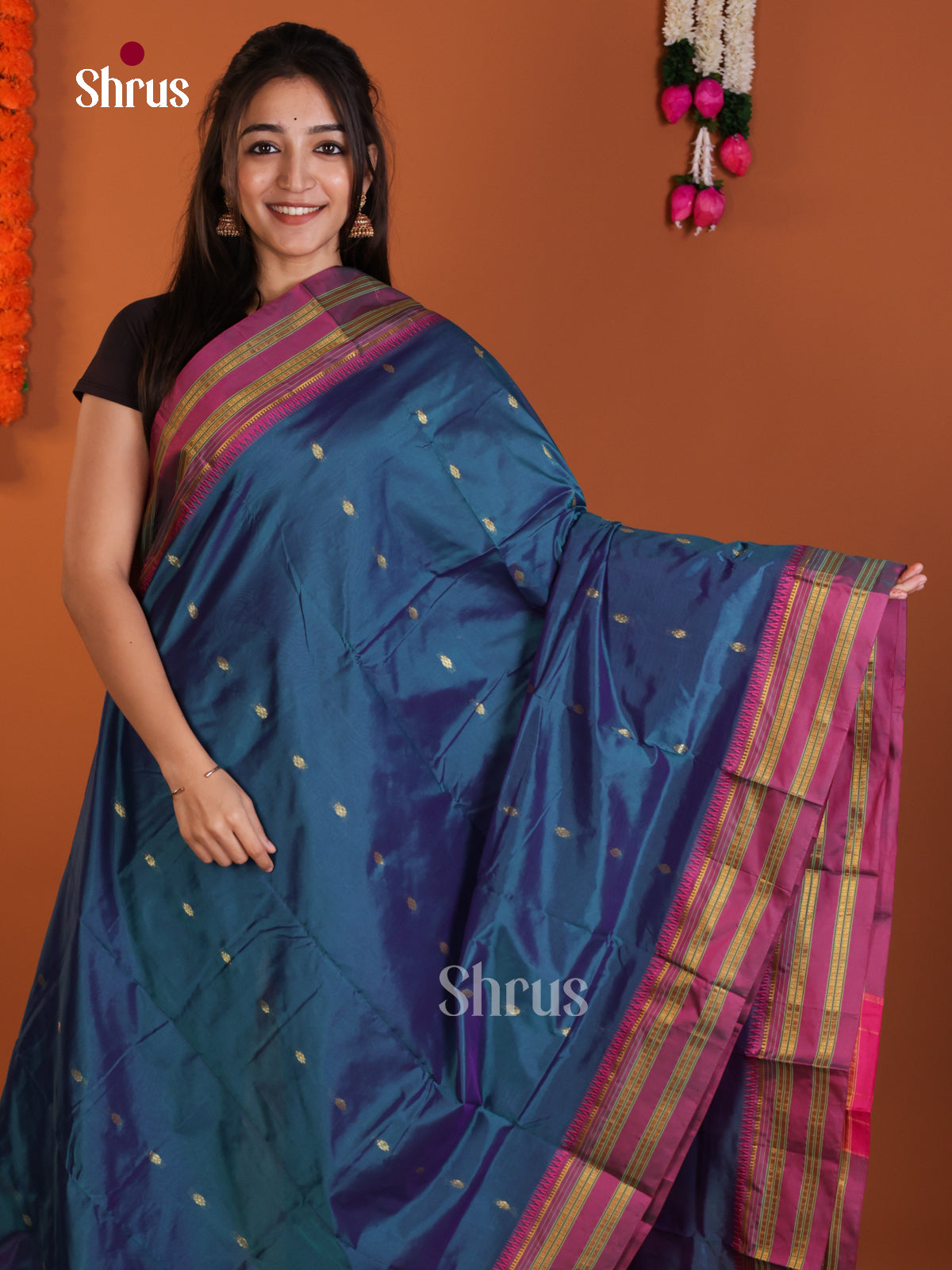 DLS13089 - Narayanpetsilk-halfpure Saree - Shop on Shrus.com