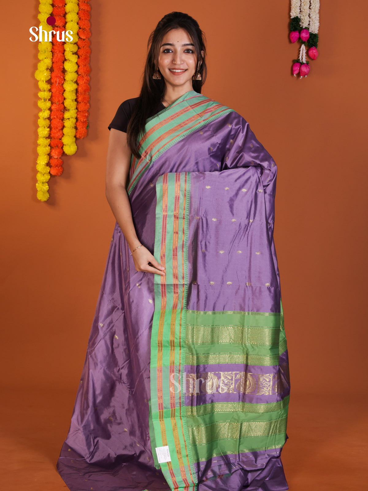 DLS13091 - Narayanpetsilk-halfpure Saree - Shop on Shrus.com