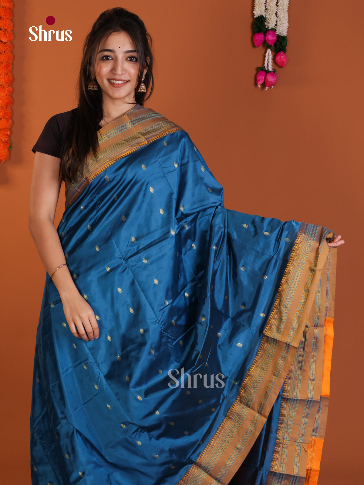 DLS13092 - Narayanpetsilk-halfpure Saree - Shop on Shrus.com