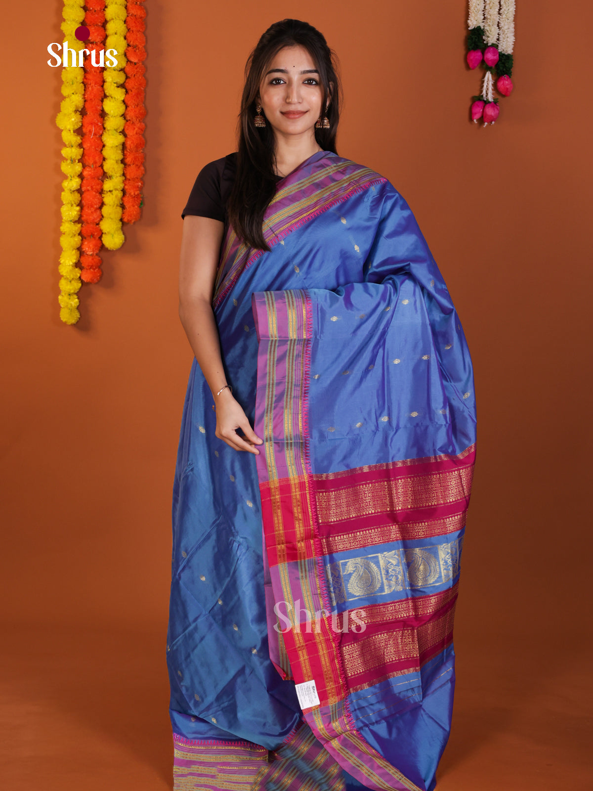 DLS13094 - Narayanpetsilk-halfpure Saree - Shop on Shrus.com
