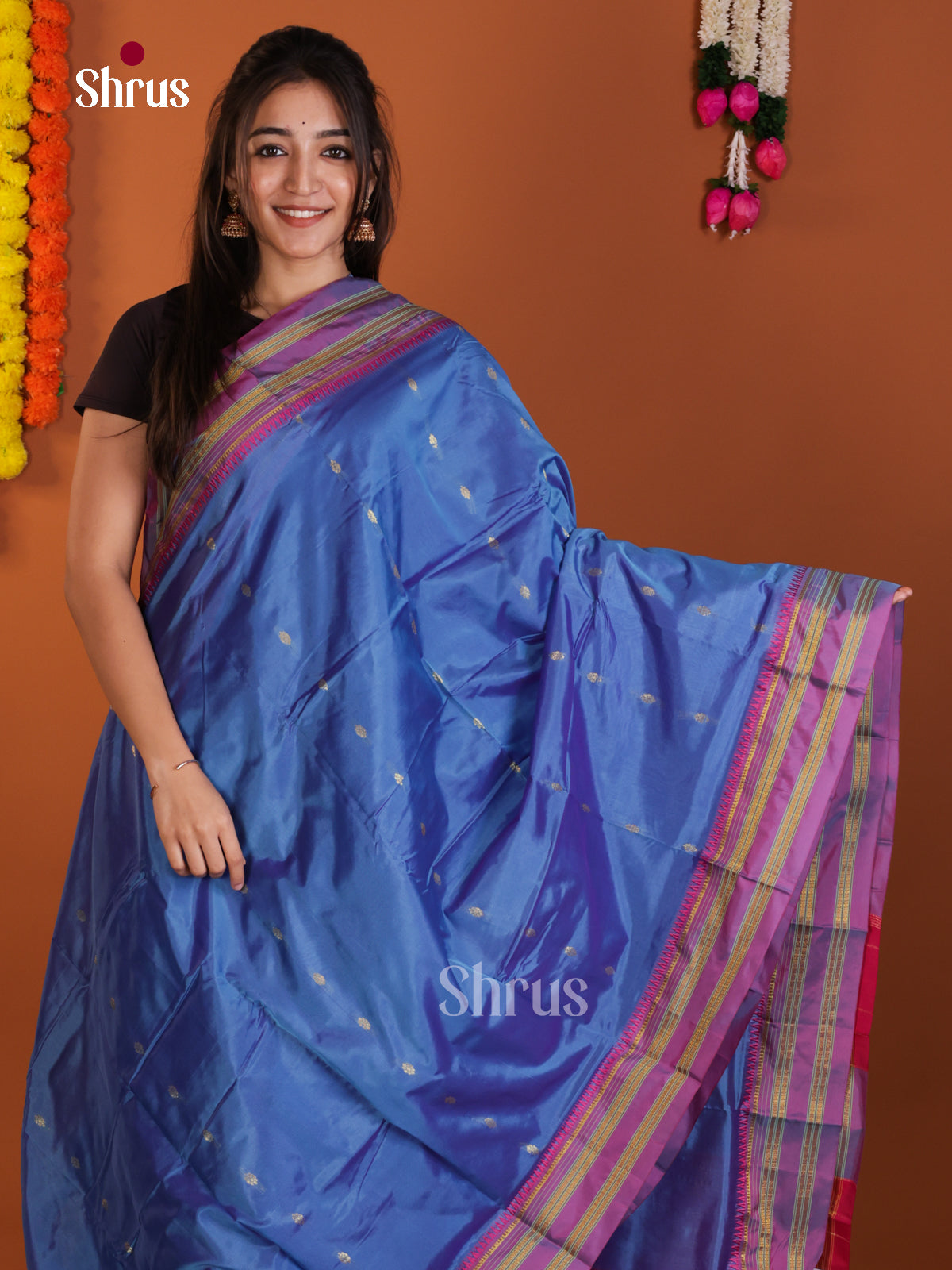 DLS13094 - Narayanpetsilk-halfpure Saree - Shop on Shrus.com