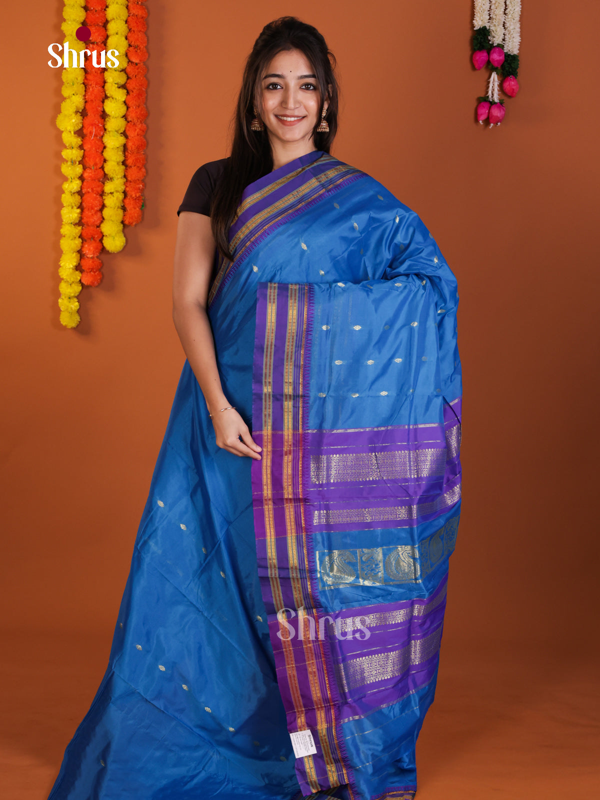 DLS13095 - Narayanpetsilk-halfpure Saree - Shop on Shrus.com