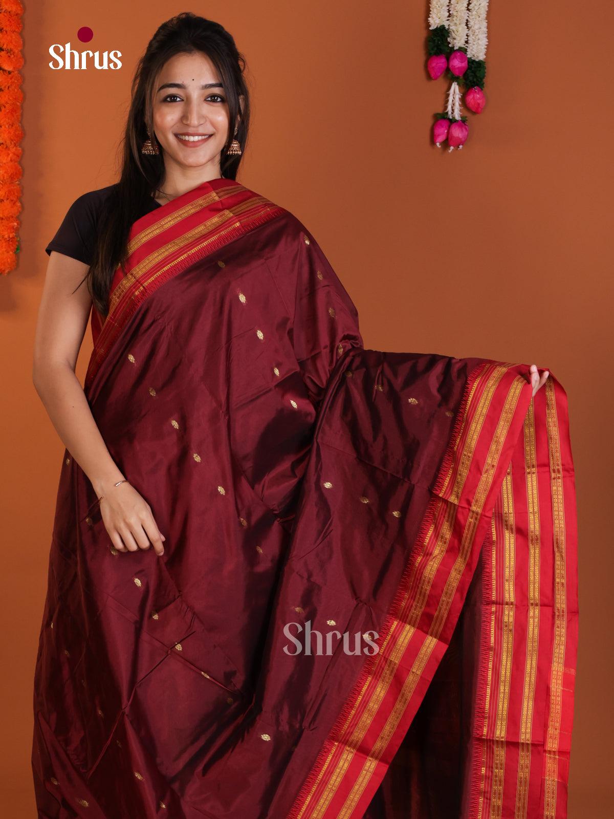 DLS13097 - Narayanpetsilk-halfpure Saree - Shop on Shrus.com