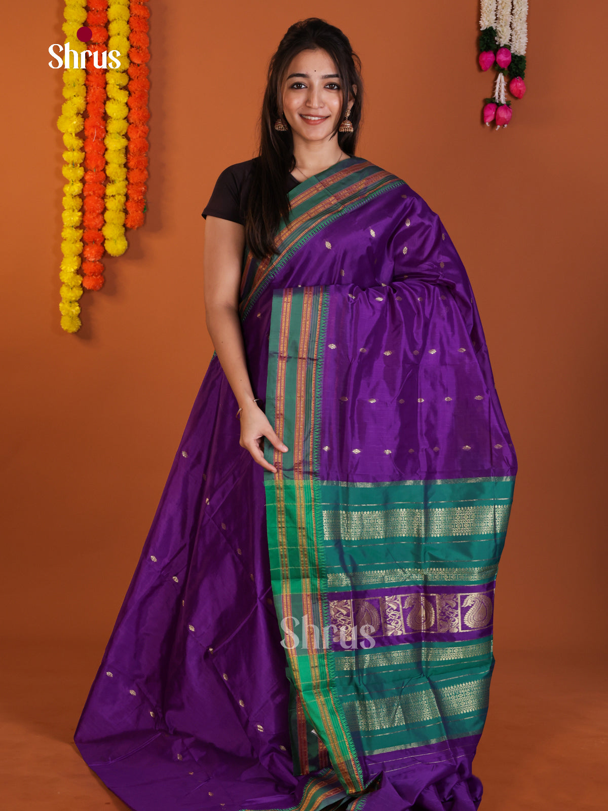 DLS13099 - Narayanpetsilk-halfpure Saree - Shop on Shrus.com