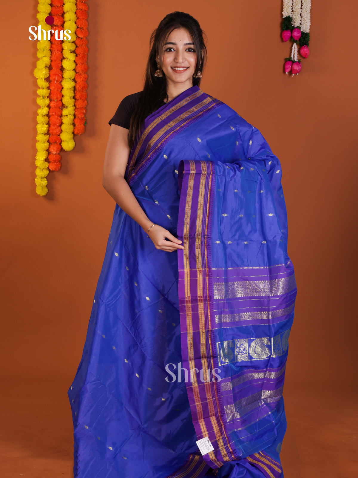 DLS13101 - Narayanpetsilk-halfpure Saree - Shop on Shrus.com